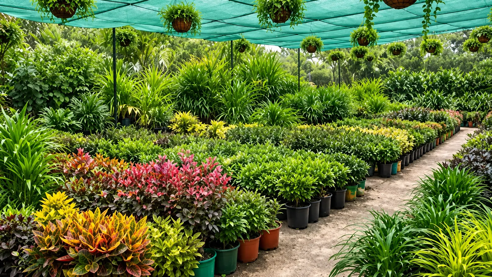 Shade Net / Agro Shade Nets: shading an ornamental plant nursery