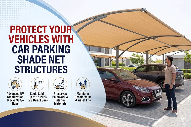 Protect Your Vehicles with Car Parking Shade Net Structures